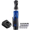 ACDelco Power Cordless Ratchet Wrench 3/8 12V Max. Torque 45 ft-Lbs Compact Size, Max. Hand Torque 100ft-lbs, Tool Kit with 2.0 Ah Battery and Charger ARW1209