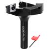SICWOOD Punte per fresa per appiattimento lastre 1/2 gambo, diametro taglio 2-3/8, inserto 12* 12* 1,5 mm, Punte per router di superficie del bordo del Spoilboard CNC, Punte del router di piallatura,