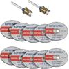 Dremel EZ406-02, EZ - Lock Starter Kit, 1 1/2 (38,1 mm) Diametro ruota, 5 pezzi in vetroresina rinforzato Cut Off Wheels and EZ402 Mandrino EZ402 inclusi, accessori per dischi da taglio per utensili