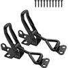GouZaak 2 Pack Adjustable Black Toggle Clamp Latch(4002) Heavy Duty 550 lbs Capacity Toggle Latch & Quick Release Metal Pull Latches, Easy to Install for Lid Box Case Door Smoker(come with 10pcs 0.78 Screws)
