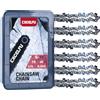 EXCELFU Catena per motosega da 25,4 cm, per artigiani, Husqvarna, Echo, Makita, Ryobi, confezione da 6 pezzi, barra da 25,4 cm, 3/8 LP .109,2 cm, 40 maglie di trasmissione per motosega, basso contraccolpo in