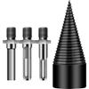 Genérico Punta per spaccalegna - Set di coni in acciaio da 32 a 50 mm | Accessorio per frattura in legno ad alta resistenza per utensili elettrici a impatto: testa portatile rimovibile per