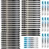 Rvetol Set di 60 lame per seghetto alternativo, lame assortite per seghetto alternativo con codolo a T, lame per seghetto alternativo in HCS/HSS, multiuso, per tagliare legno, plastica, PVC e metallo
