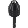Todikaper Adattatore per mandrino autoserrante da 1/4 di pollice, codolo esagonale, per trapano, cambio rapido, 0,3-8 mm (0,8-8 mm)