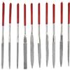 QANYEGN Set di lime ad ago da 10 pezzi, comode lime per gioielli, mini set include tondo conico per metallo, legno, plastica, gioielli, modello (5*180 mm)