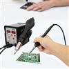 ieLsngai Stazione di saldatura ad aria calda 750 W, 2 in 1 Rework Station, set 8786D SMD, stazione dissaldante e stazioni di saldatura, stazione dissaldante ad aria calda, stazione di saldatura a LED, display
