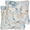 Mika Home Confezione da 2 federe decorative per cuscini per divano letto, motivo girasole, 50 x 50 cm, colore: blu panna