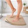 TATAY Tappetino da Bagno Nuvola, 100% Microfibra, Antiscivolo, Assorbente, ad Asciugatura Rapida, Morbido, Effetto memoria, Lavabile in Lavatrice, Beige, Dimensione 40 x 60 cm