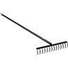 Fiskars Rastrello a denti curvi, 14 denti, Larghezza: 36 cm, Testa in acciaio al carbonio temprato/Manico in alluminio, Nero/Arancione, Solid, 1016036
