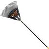 Fiskars Scopa per foglie, 27 denti, Larghezza: 65 cm, Denti in plastica/Manico in alluminio, Nero/Arancione, XL, Solid, 1015645