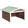 vidaXL Casetta per Tosaerba Robotizzato 72x87x50 cm Mocca Bianca Abete
