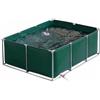 uofgcru Piscina Rettangolare, laghetto per Pesci in Tela con Staffa, Porta Supporto Piscina Semplice Uso Domestico Piega Stagno，Stagno per Pesci in Tela per l'allevamento di Koi(1×1×0.5m - Verde)