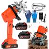 Generic Motozappa senza fili da 21 V per giardinaggio, motozappe elettriche e coltivatori, rotavatore a batteria, scarificatore da giardino per prati, 360 giri/min, larghezza di lavorazione 12,7 cm
