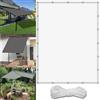 WGLF SUN Tenda a Vela Impermeabile 3 x 4 m Impermeabile Balcone Recinzione con Occhielli Protezione Raggi UV HDPE Telo Ombreggiante per Cortile Tetto Patio, Bianco