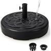 KOMFOTTEU Base per Ombrellone da Spiaggia Rotonda in Plastica, Basamento per Ombrellone con Supporto per Pali da Ф38mm /48mm, Base Porta Ombrellone Riempita con Acqua o Sabbia, da Giardino, Terrazzo
