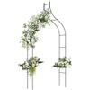 GYMAX Arco da Giardino in Metallo, Traliccio Arcuato per Piante Rampicanti, Decorazione Gotica per Matrimoni e Feste, per Esterni ed Interni, Giardino, Prato, Cortile