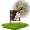 Floranica 1 pezzo Recinzione in vimini 40 cm x 30 cm - Staccionata da giardino intrecciata Palizzata Recinzione naturale Bordo aiuola