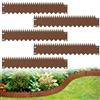 wowspeed 10 Pezzi Bordura per Giardino in Acciaio Corten, 107cm Bordura per Aiuola, Altezza 15cm, Bordo per Aiuole Flessibile, Bordure per Aiuole, Bordi per Aiuole Giardino per Cortile, Prato, Orto