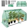 LZQ Serra in pellicola per pomodori, ante arrotolabili, borsa isolante, tetto a punta, bassa, resistente ai raggi UV, piante da giardino, verde, 180 x 90 x 90 x 90 cm