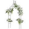 COSTWAY Arco da Giardino in Metallo Decorativo, Pergolato da Esterno per Piante Rampicanti, Arco da Giardino per Prato, Cerimonia di Matrimonio e Decorazioni per Feste