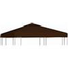 vidaXL Copertura Superiore per Gazebo a 2 Strati Resistente Tetto per Tendone Protezione Tenda da Giardino in Poliestere e PVC 310g/m² 3x3 m Marrone