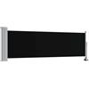 vidaXL Tenda da Sole Laterale Retrattile per Patio Privacy Automatica Schermo Parasole Frangivento 80x300 cm in Tessuto PU Nero Telaio in Ferro