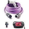 FITT IKON PLUS 15m Kit con Tubo Acqua da Giardino Estensibile, Leggero con Pistola Multigetto, Adattatore rubinetto e Supporto, Lavanda