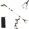 mumisuto Pinza Raccogli Oggetti Pieghevole,109cm Pinza Telescopica Pieghevole,Testa Rotante a 360 Gradi,Bastone a Braccio con Punta Magnetica a Forte Presa,Portatile Pinza Raccogli Rifiuti Pinza Morsetto
