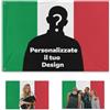 CUDIYST Bandiera Italiana Personalizzate Personalizzato le tue foto - Stile Classico,Stile Retrò - Design interessante per decorare Musical, Negozi, Club, Camere da letto, Feste