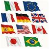 Karabu Set 10 bandiere del Mondo 90 x 150 cm Europe UK Japan USA Brazil per hotel enti villaggi turistici