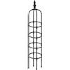 Generisch Supporto per traliccio, in metallo, 90/120/150 cm, resistente alle intemperie, autoportante, per piante rampicanti e rose, nero, diametro: 25 cm