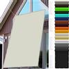 GOUER Vela Parasole per Gazebo 2 x 2.5 m Quadrato impermeabile Rettangolo Tenda a Vela, Protezione UV 98% Tende da Sole con Corda di Nylon, per Esterno Giardino, Avorio