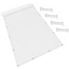 SUNLIMEI Tenda a Vela Traspirante 70 x 130 cm Rettangolare Protezione UV 98% Frangivista Parasole Antivento Antistrappo con Occhielli per Arredo Esterno, Giardino, Terrazzo, Bianco