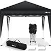 tillvex Gazebo 3x3m impermeabile | Gazebo pieghevole pop-up regolabile in altezza | Tenda da giardino protezione UV 50+ | Tenda Padiglione con borsa (Nero)