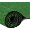 Generico Prato Sintetico 7mm, Tappeto Verde per Esterno e Interno, 100% Polipropilene, Drenante, Bassa Manutenzione, Calpestabile, Altezza 7 mm, Larghezza 1 metro e lunghezza 15 metri