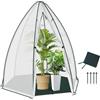 WOLTU Serra, Tenda di Coltivazione, Mini Serra, 130gsm PE Isolante Piccola Serra Semi-Traslucida con Porte a Zip e Telo di Fondo per Giardino, Patio, Esterno, 160x160x180cm, Verde