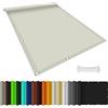 GOUBAN Vela Ombreggiante Tenda a Vela 100 x 200 cm Telo Ombra Lavabile, Impermeabile Rettangolare con Occhielli con Fune, per Giardino Balcone Terrazza, Avorio