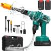 Geevorks Idropulitrice a Batteria 900PSI 62BAR,con 2 * 2.0Ah Batteria Ricaricabile Motore Brushless,Ugelli 6 in 1 idropulitrice batteria per Pulizia per la Pulizia del Patio,dell'Auto