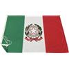 Ns Produzione Bandiere NS Bandiere Bandiera Italiana Tricolore Stemma Repubblica cm 100X150 [Tessuto A Scelta] Nautico di 130gr. m² o Stamina di 220gr. m² (Stamina 220gr. m²)