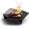 höfats - TRIPLE 65 Firebowl - Caminetto e griglia di design - per terrazza e giardino - Acciaio corten con effetto ruggine