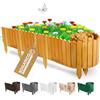 BOGATECO Rollborder Steccato in legno, lunghezza 200 cm e 10 cm di Altezza Abete | Recinzione da giardino, per segnare i sentieri e i confini di aiuole, prati | Flessibile, Impregnato | Marrone chiaro