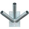 vidaXL Supporto per Bandiera Argento 10,5 x 7,5 x 0,2 cm Acciaio, Supporto Bandiera Moderno, Resistente, da Parete in Acciaio, per Interni ed Esterni, arredo Che resiste alle intemperie