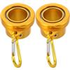OFFSCH Anelli per Asta Bandiera in Lega di Alluminio Dorata 360° Rotanti Clip di Fissaggio Resistenti per Bandiera da Giardino Barca e Campeggio Set da 2 Pezzi Montaggio Rapido e