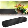 HENGMEI Bordo flessibile in metallo, 30 m, bordatura per aiuole, 100 x 15 cm, 30 pezzi, colore nero