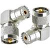 ACONRFTOL 2 Pacchi Adattatore Femminile UHF Maschio 90 Gradi UHF Maschio PL259 a UHF Femmina so239 Connettore Angolo Retto UHF Gomito Forma L per CB Amatoriale Radio Antenna Cavo Coassiale