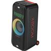 LG XBOOM XL7S Cassa Bluetooth 250W, Speaker Woofer 8'', Illuminazione Dinamica Personalizzabile, con Maniglia e Rotelle, Karaoke Professionale, Resistente agli Schizzi (IPX4), Autonomia 20 ore, Black