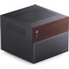 Jonsbo N4 NAS Case Nero - Case Micro-ATX compatto per NAS fai-da-te, spazio per 6x HDD da 3,5 e 2x da 2,5, 4 slot low-profile, USB-C e USB-A, design in legno