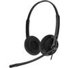 Yealink YHS34 Lite Dual - Cuffie biaurali con cavo di connessione rj, compatibile con tutti i telefoni Fischi, colore nero