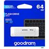 Goodram Chiavetta USB UME2 - Unità flash USB 2.0, 64 GB - Velocità di lettura fino a 20 MB/s - Velocità di scrittura fino a 5 MB/s - Cappuccio protettivo - Materiale antiscivolo - Bianco