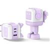 UGREEN Uno Caricatore USB C 65W GaN, Caricabatterie Robot a 3 Porte Carica Rapida Compatibile con MacBook PRO, iPhone 16 Plus Pro Max, Galaxy S24/S23, Pixel 8, Steam Deck, ROG Ally ecc Viola